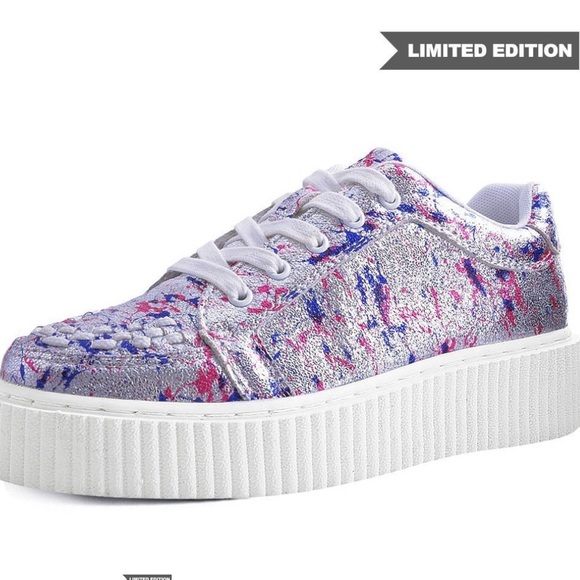 BNIB TUK Slvr/Multi Paint Splash Casbah Creeper - Picture 2 of 5